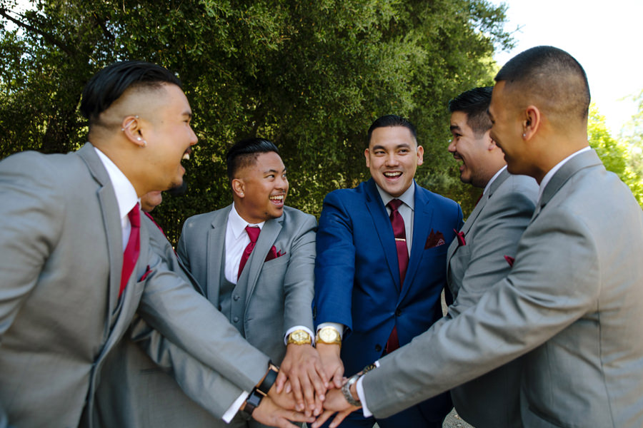 Groom and his buddies bonded before his wedding started