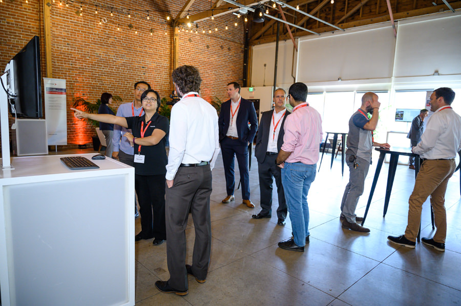 Attendees of a Corporate Event socializing at Forager Tasting Room in downtown San Jose