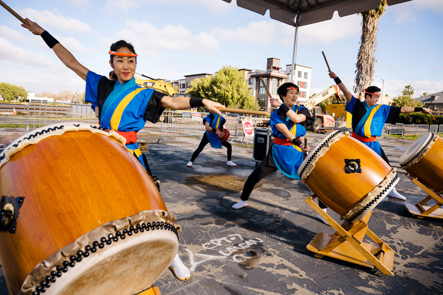  The San Jose Taiko Drum group performed at the Japan Town Mixed Use Ground Breaking ceremony.