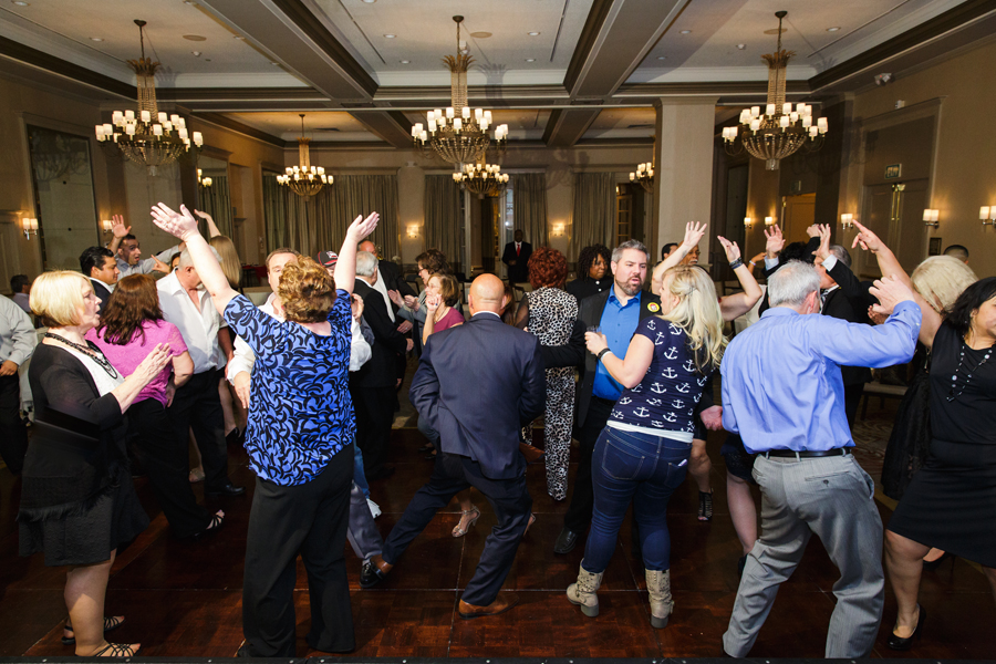 People dancing during the company party