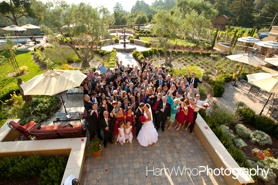 Los Gatos Regale Winery Wedding Photo Courtyard
