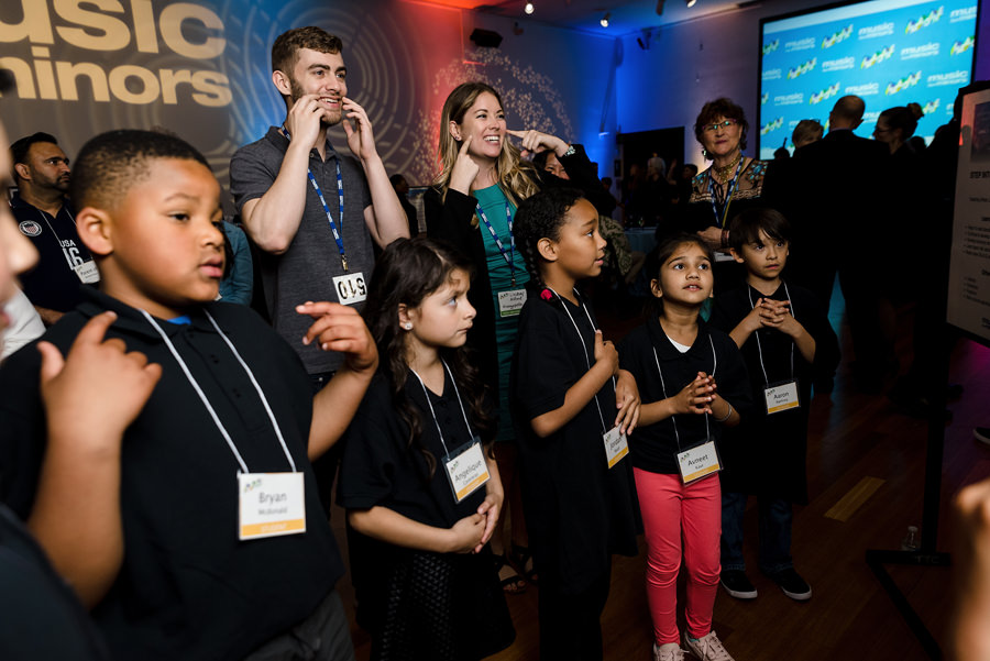 Children at Music for Minors event at San Jose Tech Museum