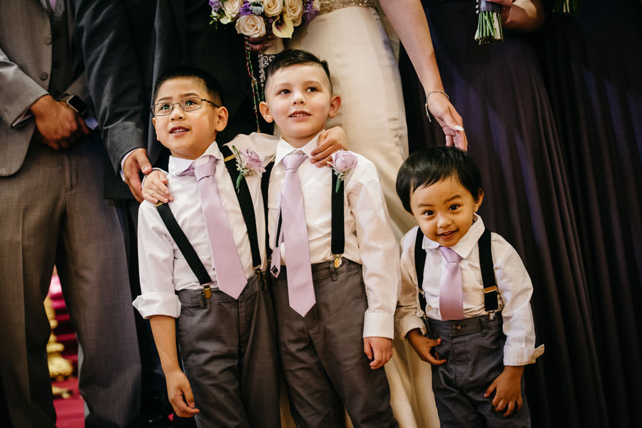 A picture of 3 cute little ring bearers 
