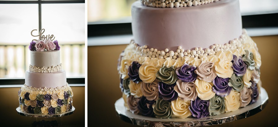 A collage of a beautiful Wedding cake